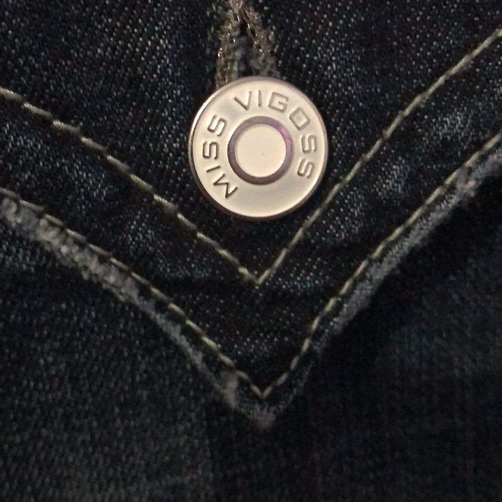 NWOT Miss Vigoss Crop jeans dark denim size 10 - Picture 8 of 8